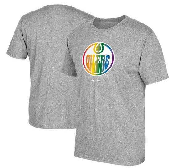Men's Edmonton Oilers Gray Reebok Rainbow Pride Short Sleeve T-Shirt FengYun,We sell and wholesale Men's Edmonton Oilers Gray Reebok Rainbow Pride Short Sleeve T-Shirt FengYun on line form chian!